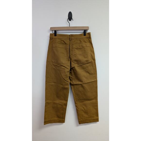 Everlane Cropped‎ Straight Regular Jeans Stretch Denim Contemporary Mustard 6 - Picture 6 of 7